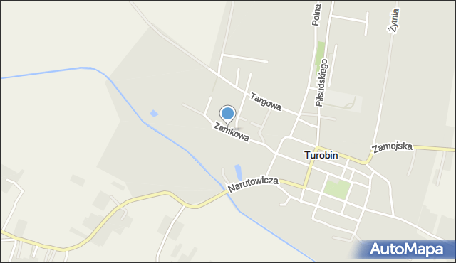 Turobin, Zamkowa, mapa Turobin