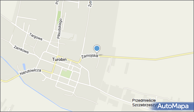 Turobin, Zamojska, mapa Turobin