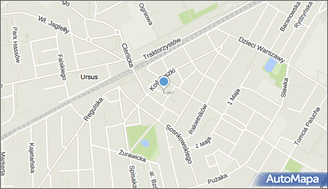 Warszawa, Zakątek, mapa Warszawy