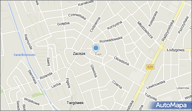 Warszawa, Zarębska, mapa Warszawy