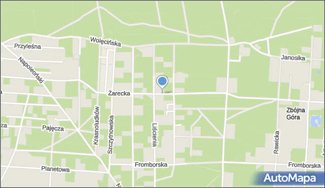 Warszawa, Żarecka, mapa Warszawy