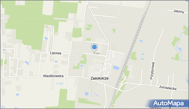 Wasilków, Zakładowa, mapa Wasilków