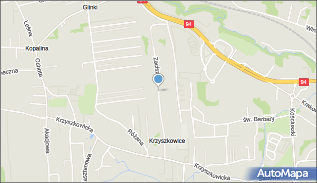 Wieliczka, Zacisze, mapa Wieliczka
