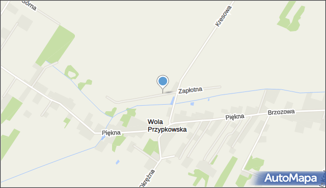 Wola Przypkowska, Zapłotna, mapa Wola Przypkowska