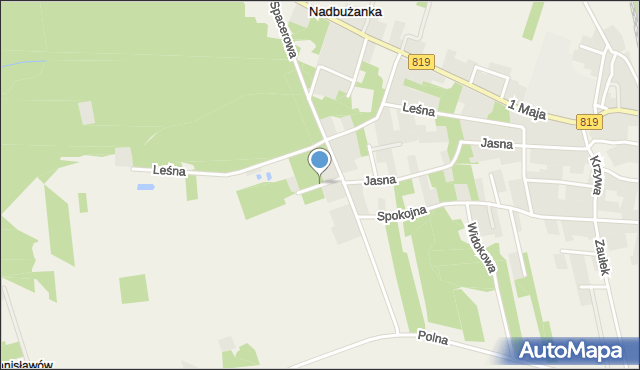 Wola Uhruska, Zacisze, mapa Wola Uhruska