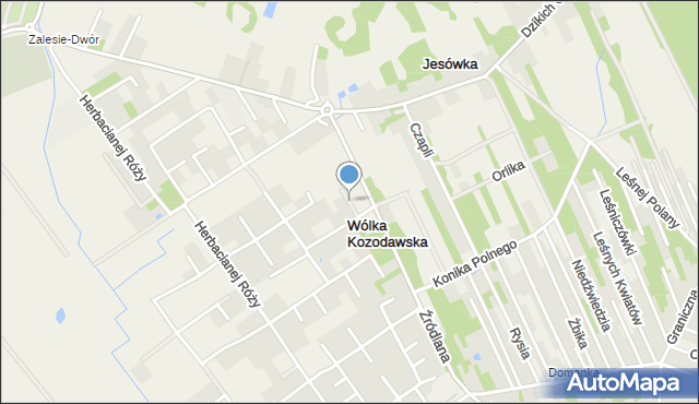 Wólka Kozodawska, Zawietrzna, mapa Wólka Kozodawska