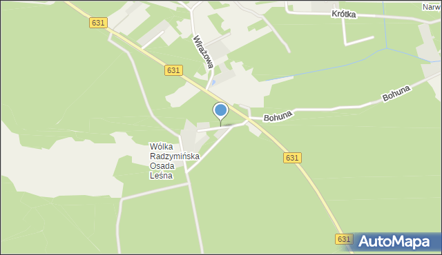 Wólka Radzymińska, Zamostki Wólczyńskie, mapa Wólka Radzymińska