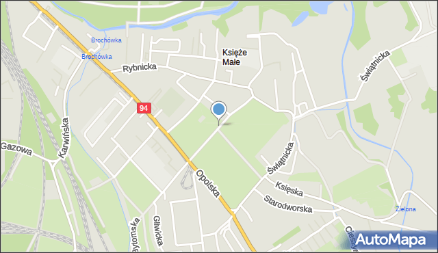 Wrocław, Zabrzańska, mapa Wrocławia