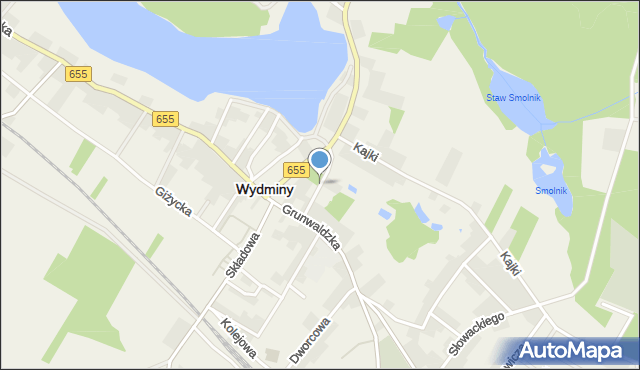 Wydminy, Zaułek Suwalski, mapa Wydminy