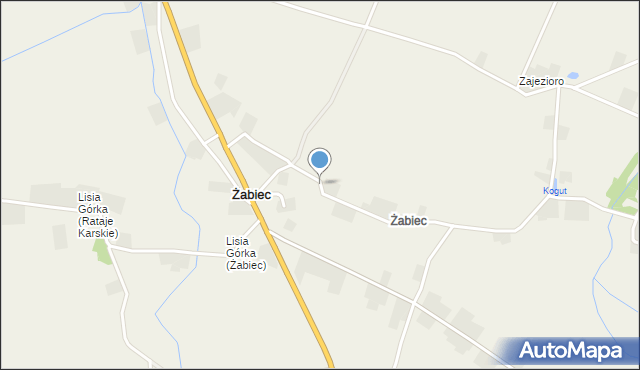 Żabiec, Żabiec, mapa Żabiec