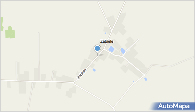 Zabiele gmina Rzekuń, Zabiele, mapa Zabiele gmina Rzekuń