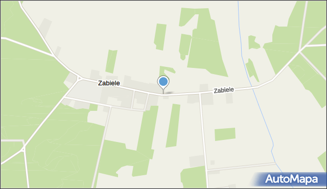 Zabiele gmina Wielbark, Zabiele, mapa Zabiele gmina Wielbark