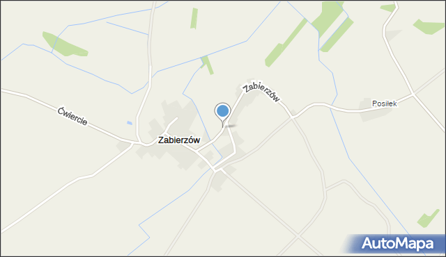Zabierzów gmina Walce, Zabierzów, mapa Zabierzów gmina Walce