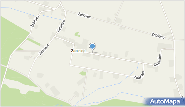 Żabiniec gmina Kluczbork, Żabiniec, mapa Żabiniec gmina Kluczbork