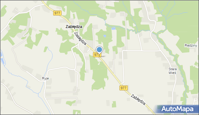 Zabłędza, Zabłędza, mapa Zabłędza