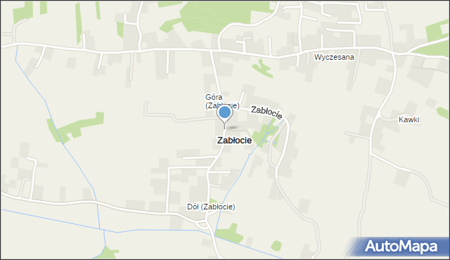 Zabłocie gmina Biskupice, Zabłocie, mapa Zabłocie gmina Biskupice