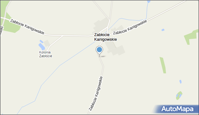 Zabłocie Kanigowskie, Zabłocie Kanigowskie, mapa Zabłocie Kanigowskie