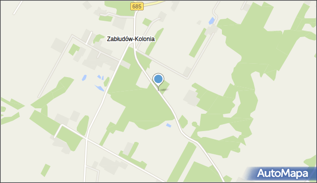 Zabłudów-Kolonia, Zabłudów-Kolonia, mapa Zabłudów-Kolonia