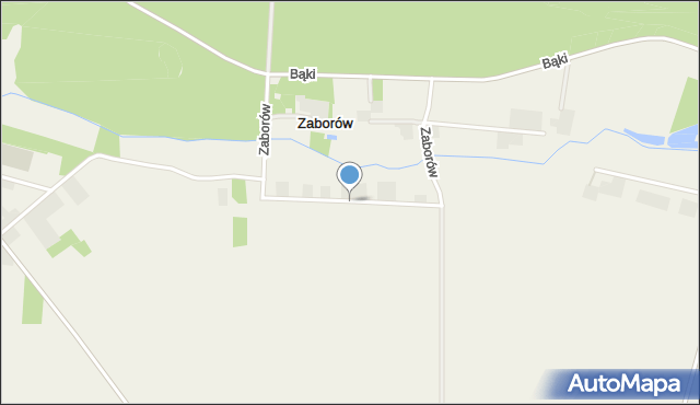 Zaborów gmina Zadzim, Zaborów, mapa Zaborów gmina Zadzim