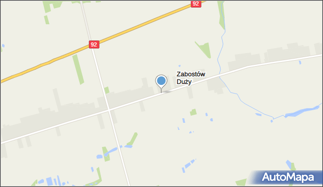 Zabostów Duży, Zabostów Duży, mapa Zabostów Duży