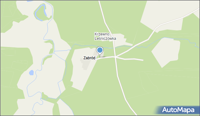 Zabród, Zabród, mapa Zabród