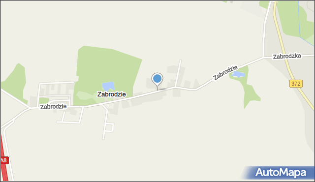 Zabrodzie gmina Kąty Wrocławskie, Zabrodzie, mapa Zabrodzie gmina Kąty Wrocławskie