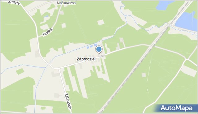 Zabrodzie gmina Kluczewsko, Zabrodzie, mapa Zabrodzie gmina Kluczewsko