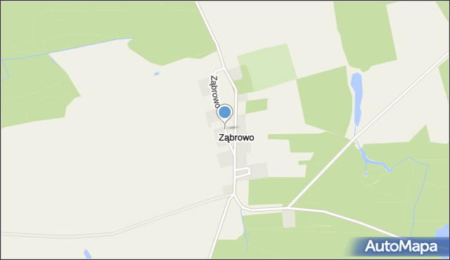 Ząbrowo gmina Świdwin, Ząbrowo, mapa Ząbrowo gmina Świdwin