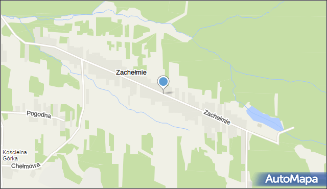 Zachełmie gmina Zagnańsk, Zachełmie, mapa Zachełmie gmina Zagnańsk