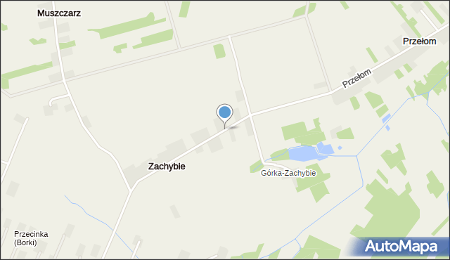Zachybie, Zachybie, mapa Zachybie