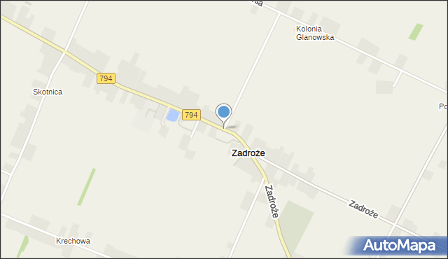 Zadroże, Zadroże, mapa Zadroże