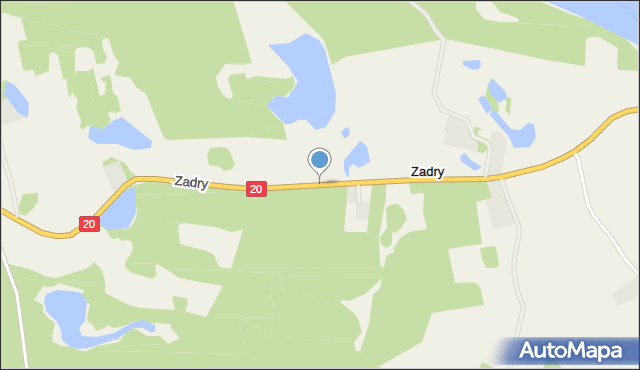 Zadry, Zadry, mapa Zadry