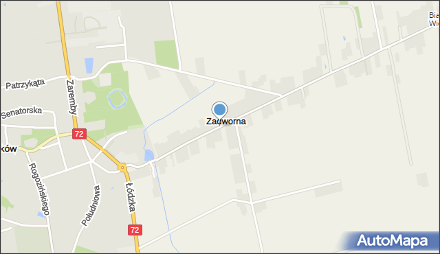 Zadworna, Zadworna, mapa Zadworna