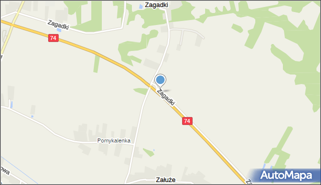 Zagadki, Zagadki, mapa Zagadki