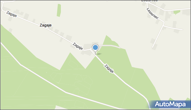 Zagaje gmina Iwanowice, Zagaje, mapa Zagaje gmina Iwanowice