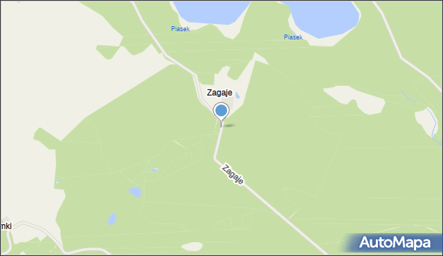 Zagaje gmina Koczała, Zagaje, mapa Zagaje gmina Koczała