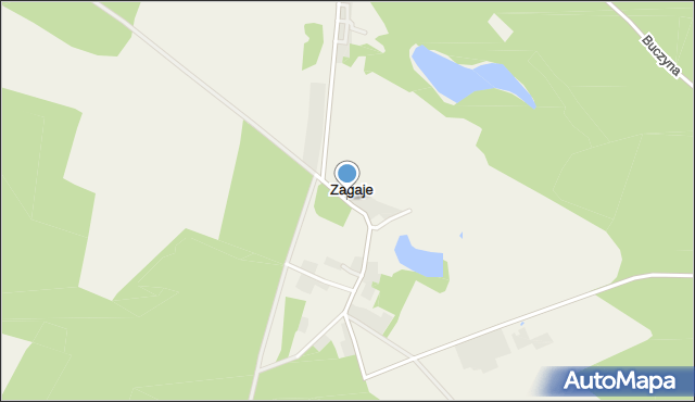 Zagaje gmina Lubrza, Zagaje, mapa Zagaje gmina Lubrza