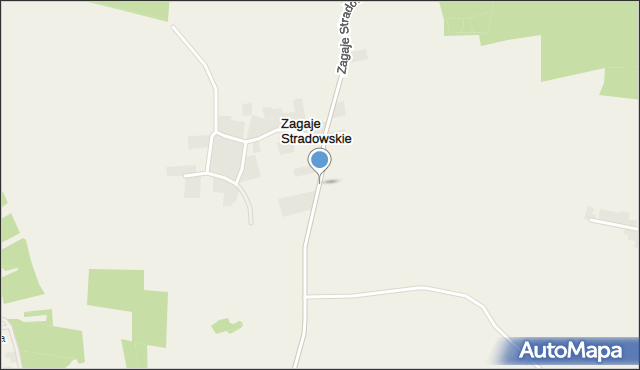 Zagaje Stradowskie, Zagaje Stradowskie, mapa Zagaje Stradowskie