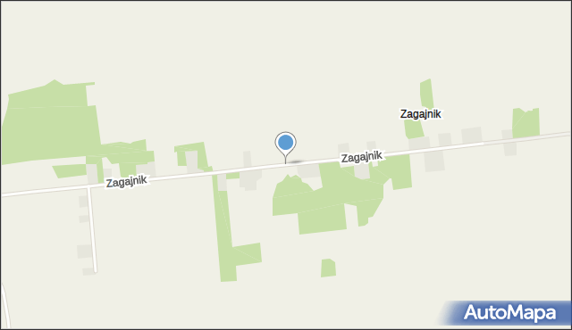 Zagajnik gmina Werbkowice, Zagajnik, mapa Zagajnik gmina Werbkowice