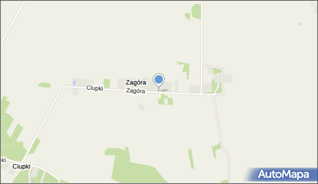 Zagóra gmina Brąszewice, Zagóra, mapa Zagóra gmina Brąszewice