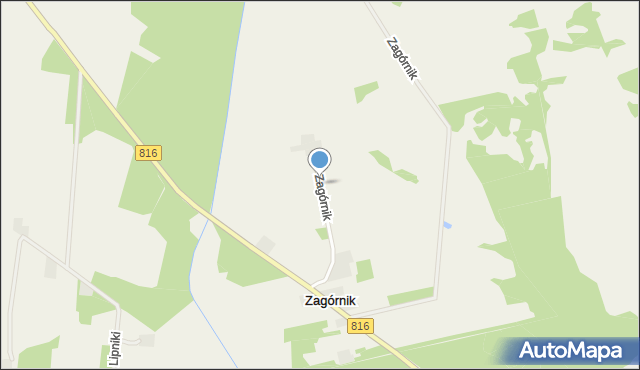 Zagórnik gmina Dubienka, Zagórnik, mapa Zagórnik gmina Dubienka