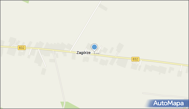 Zagórze gmina Bełżyce, Zagórze, mapa Zagórze gmina Bełżyce