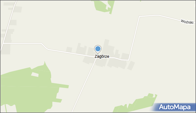 Zagórze gmina Niegowa, Zagórze, mapa Zagórze gmina Niegowa