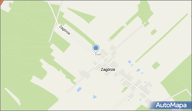 Zagórze gmina Rawa Mazowiecka, Zagórze, mapa Zagórze gmina Rawa Mazowiecka