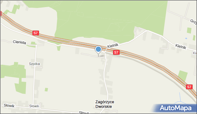 Zagórzyce Dworskie, Zagórzyce Dworskie, mapa Zagórzyce Dworskie