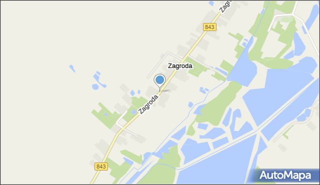 Zagroda gmina Siennica Różana, Zagroda, mapa Zagroda gmina Siennica Różana