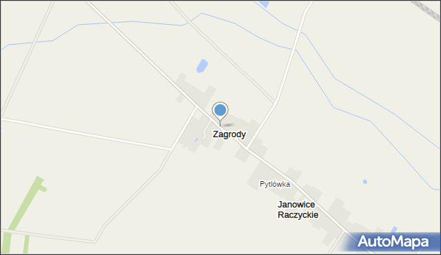 Zagrody gmina Gnojno, Zagrody, mapa Zagrody gmina Gnojno