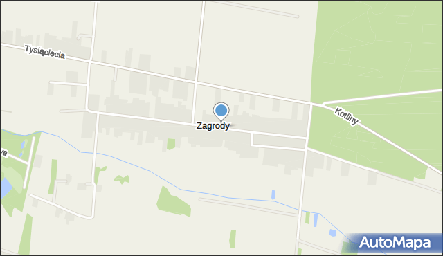 Zagrody gmina Żyrzyn, Zagrody, mapa Zagrody gmina Żyrzyn