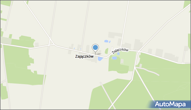 Zajączków gmina Mniszków, Zajączków, mapa Zajączków gmina Mniszków