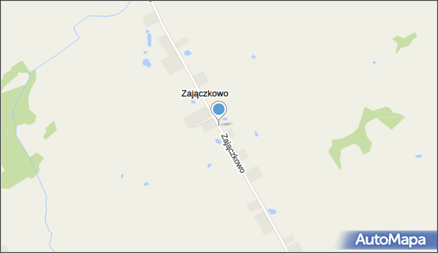 Zajączkowo gmina Bakałarzewo, Zajączkowo, mapa Zajączkowo gmina Bakałarzewo